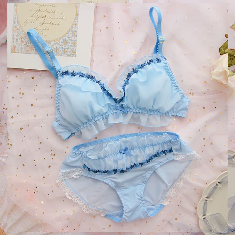 Fairy Japanese Lace Embroidery Lingerie Set