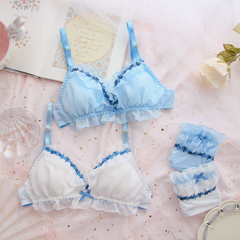 Fairy Japanese Lace Embroidery Lingerie Set