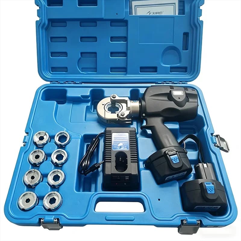 Professional BC-706/22 hydraulic crimping tool kit in blue carrying case