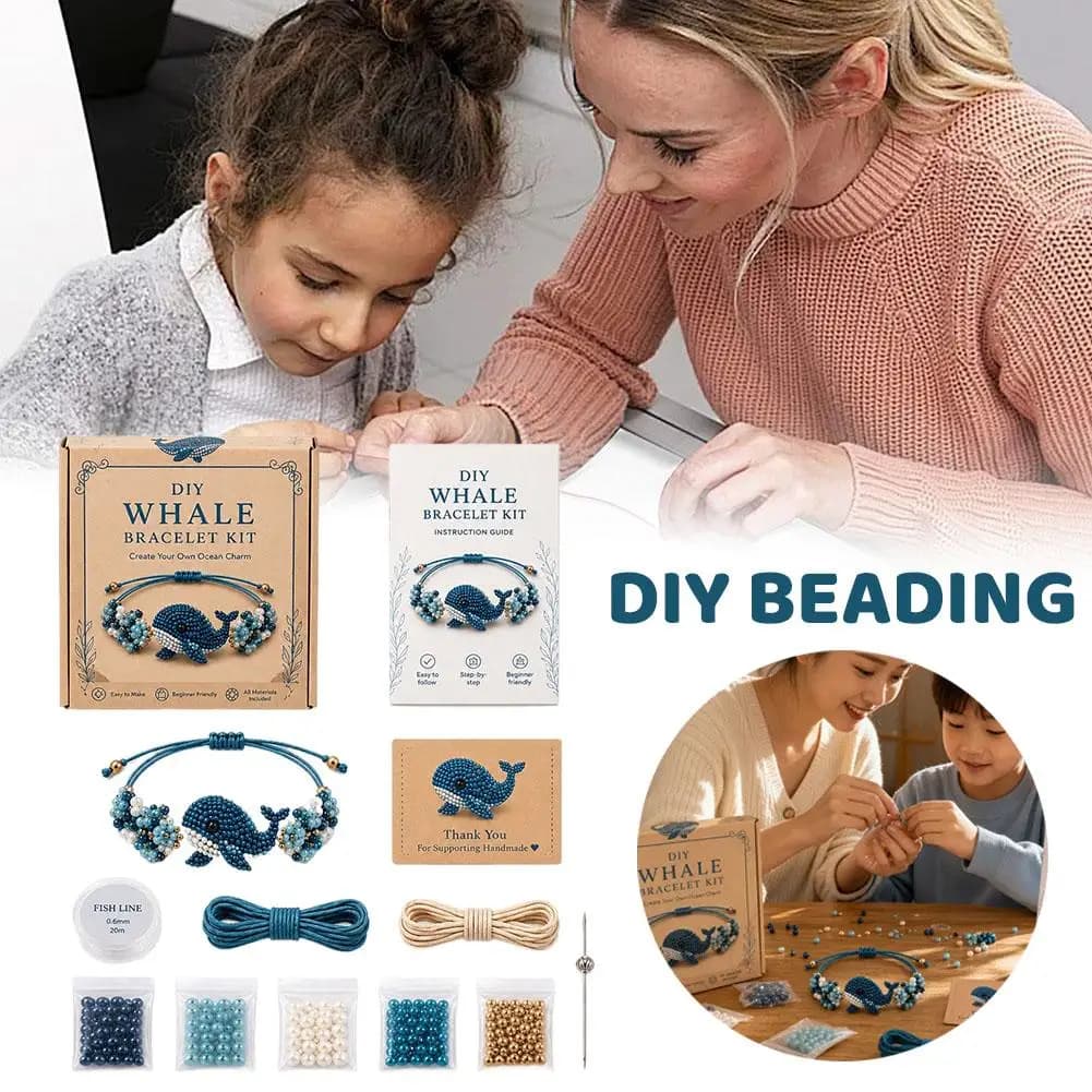 DIY Beaded Bracelet Making Kit Cute Animal DIY Bracelet Beading Kit Octopus Owl Bee Fox Design Hand Jewelry Craft Set Home Decor