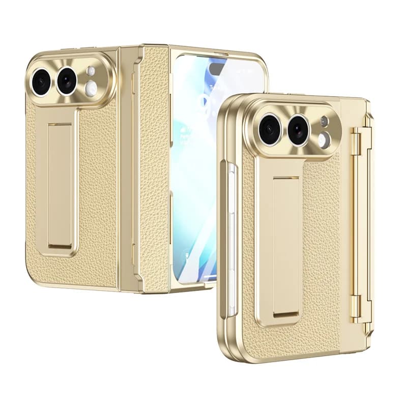 For iPhone Ultra PU Leather With Touch Pen Phone Case Hinge Armor Shockproof Magnetic Kickstand With Screen Protect Film Cover