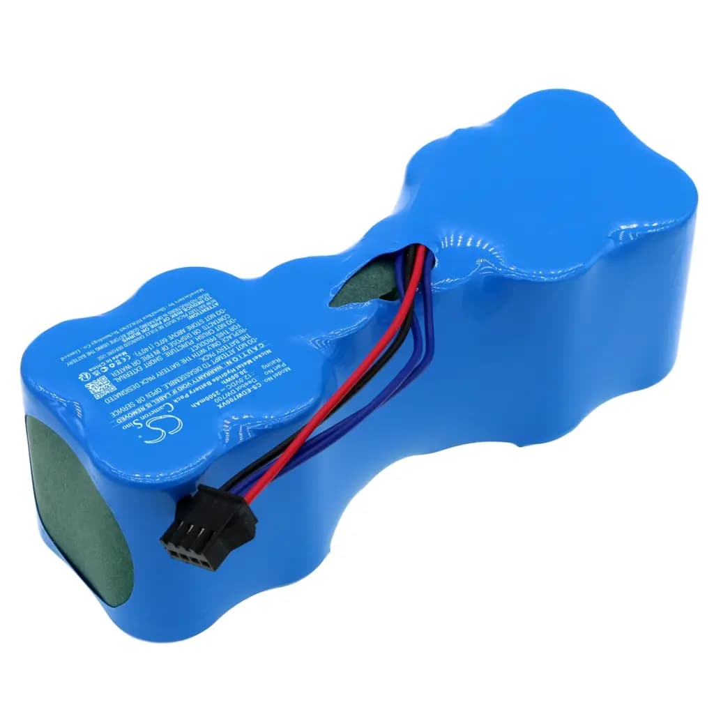 Blue 2500mAh replacement battery pack for Ecovacs Deebot vacuum cleaners.