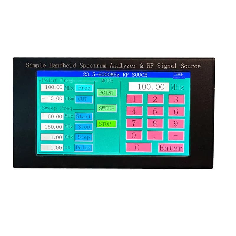 ZQ6 6G Handheld Spectrum Analyzer with 4.3 inch touch screen display
