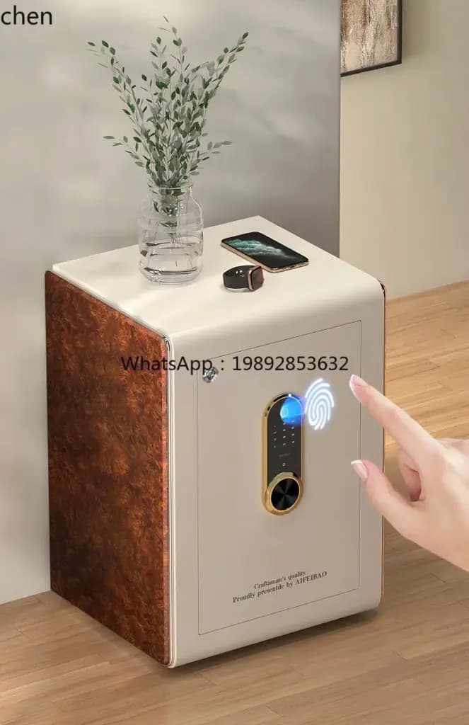 Sleek i7 smart fingerprint anti-theft safe with biometric access panel.
