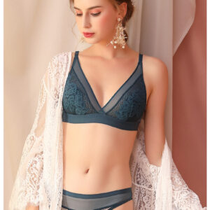 French Ultra-thin Crystal Cup Lingerie Set